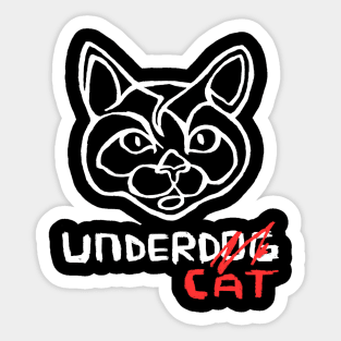 Funny Cat Joke, Undercat Vs Underdog Sticker